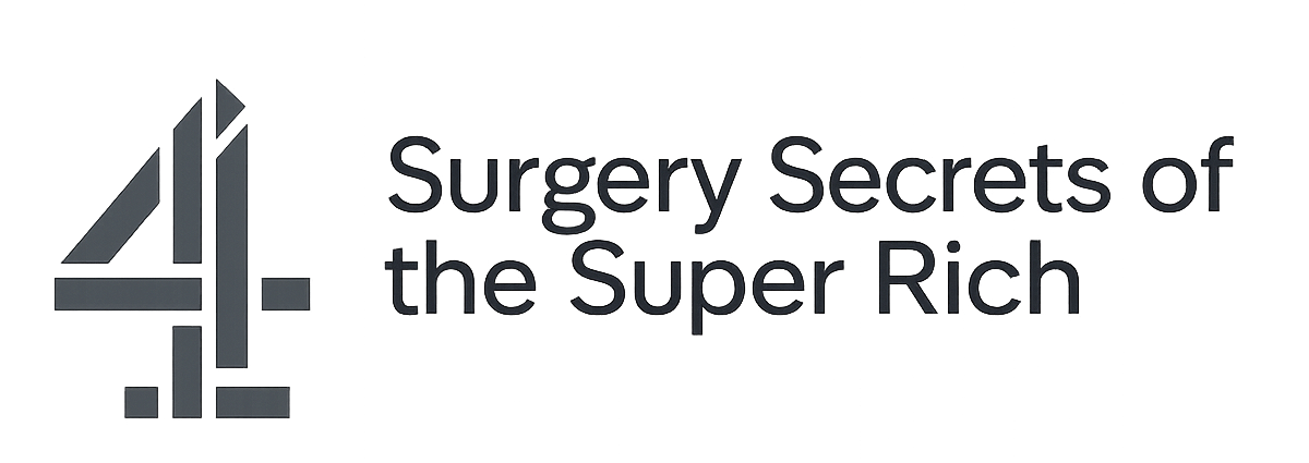 Channel 4 logo Surgery Secrets of the Super Rich